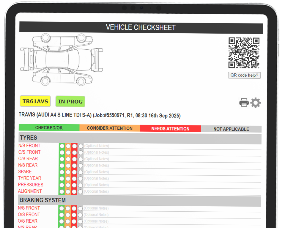 Job Cards & Checksheets